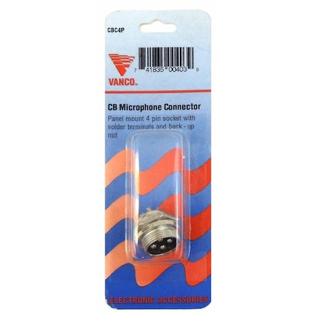 Marmat Panel Mount 4 Pin Socket with Solder Terminals CBC4P